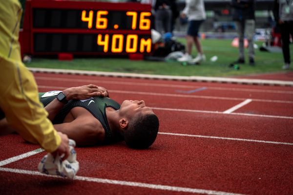 Neuer Meetingrekord für Malik Diakite (Hannover 96) über 400m in 46.76 Sekunden am 07.05.2022 beim Stadtwerke Ratingen Mehrkampf-Meeting 2022 in Ratingen